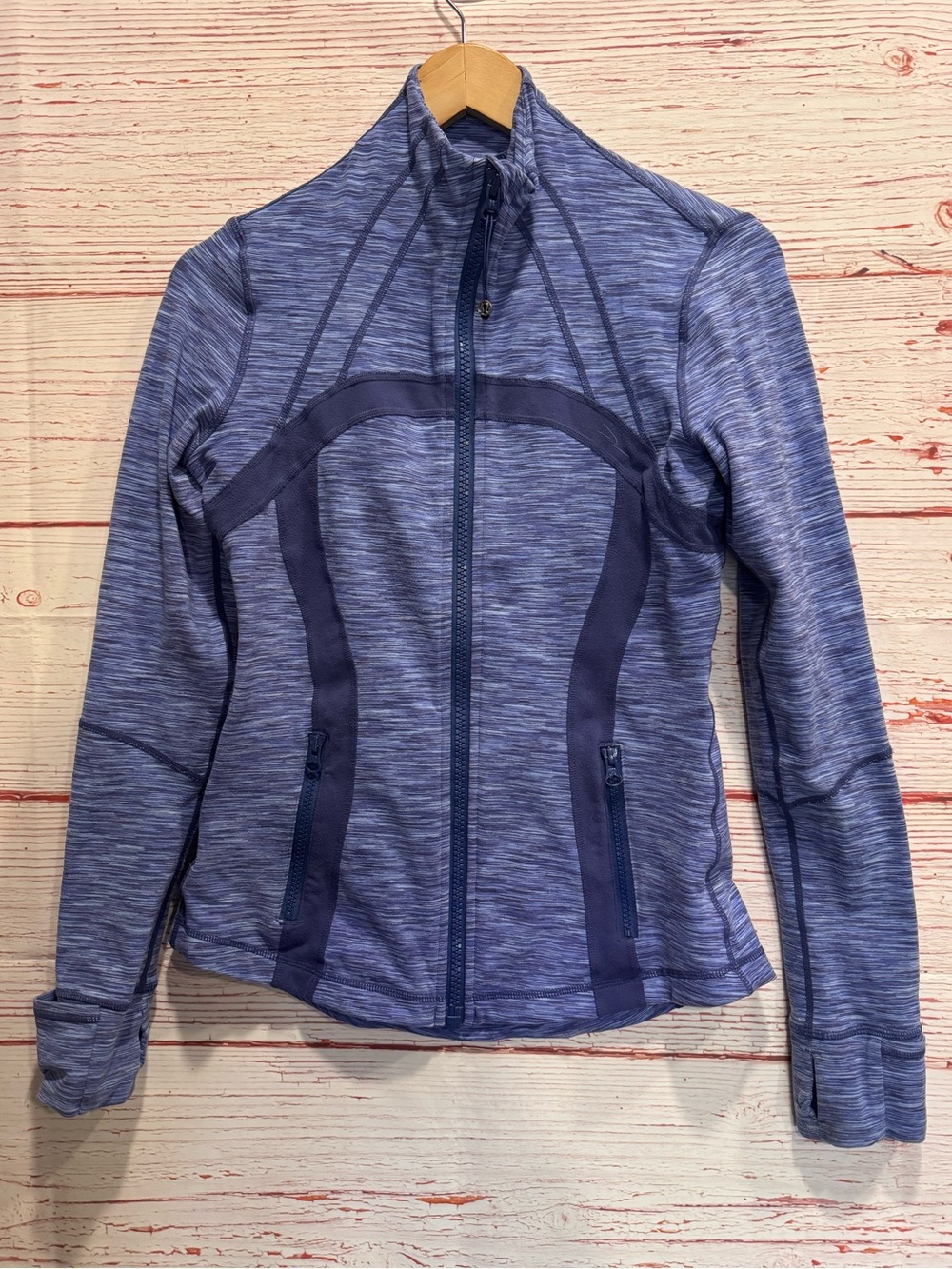 Lululemon Define Jacket in Royalty Blue Space Dye Sz 8